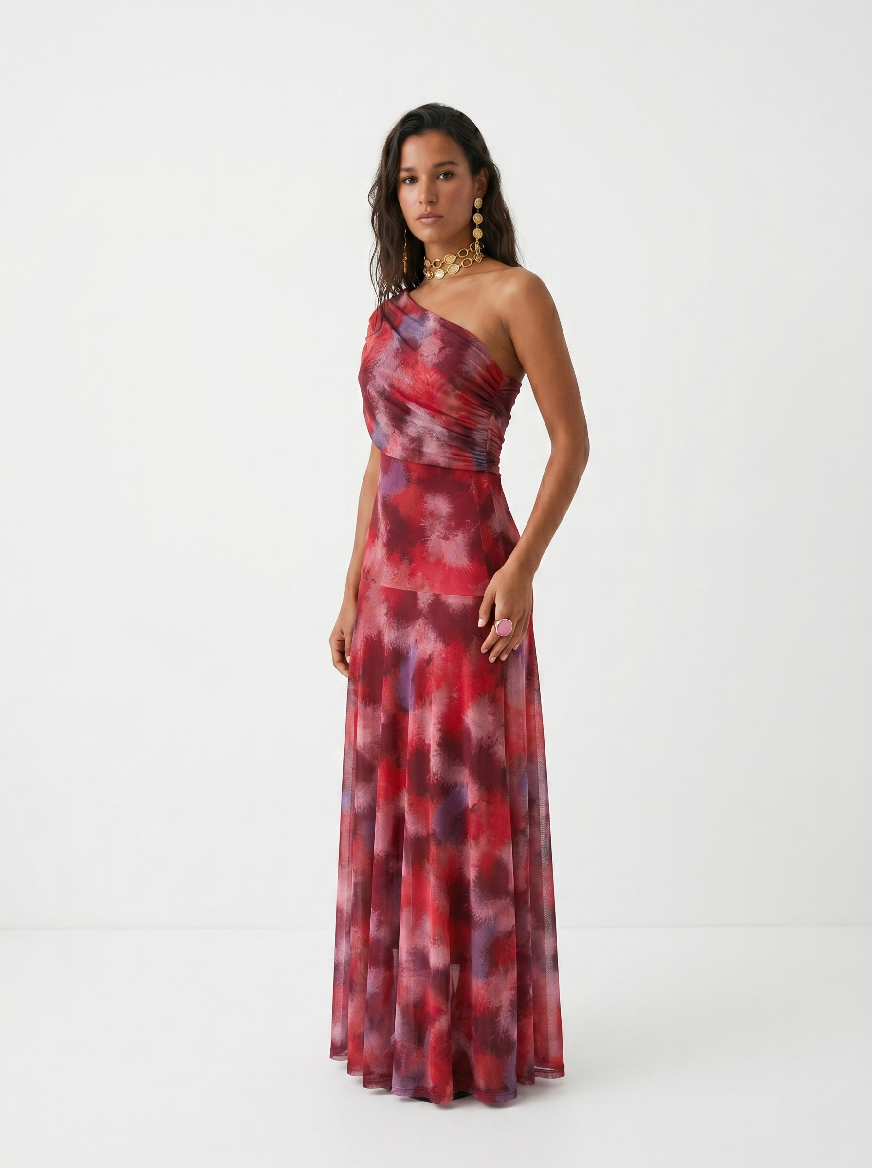 Carla | Draped Strapless Maxi Dress