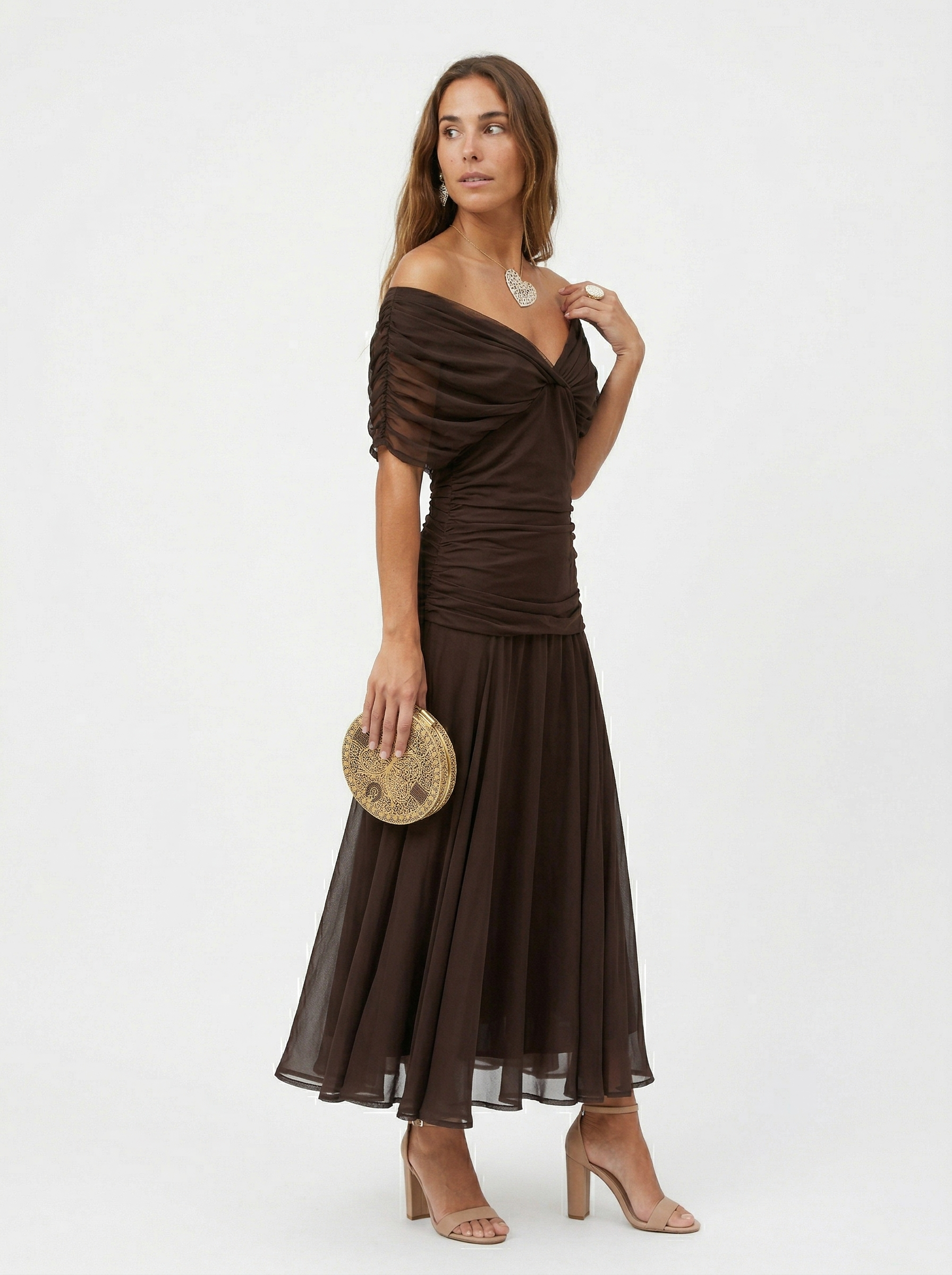 Long Dress with V-Neckline
