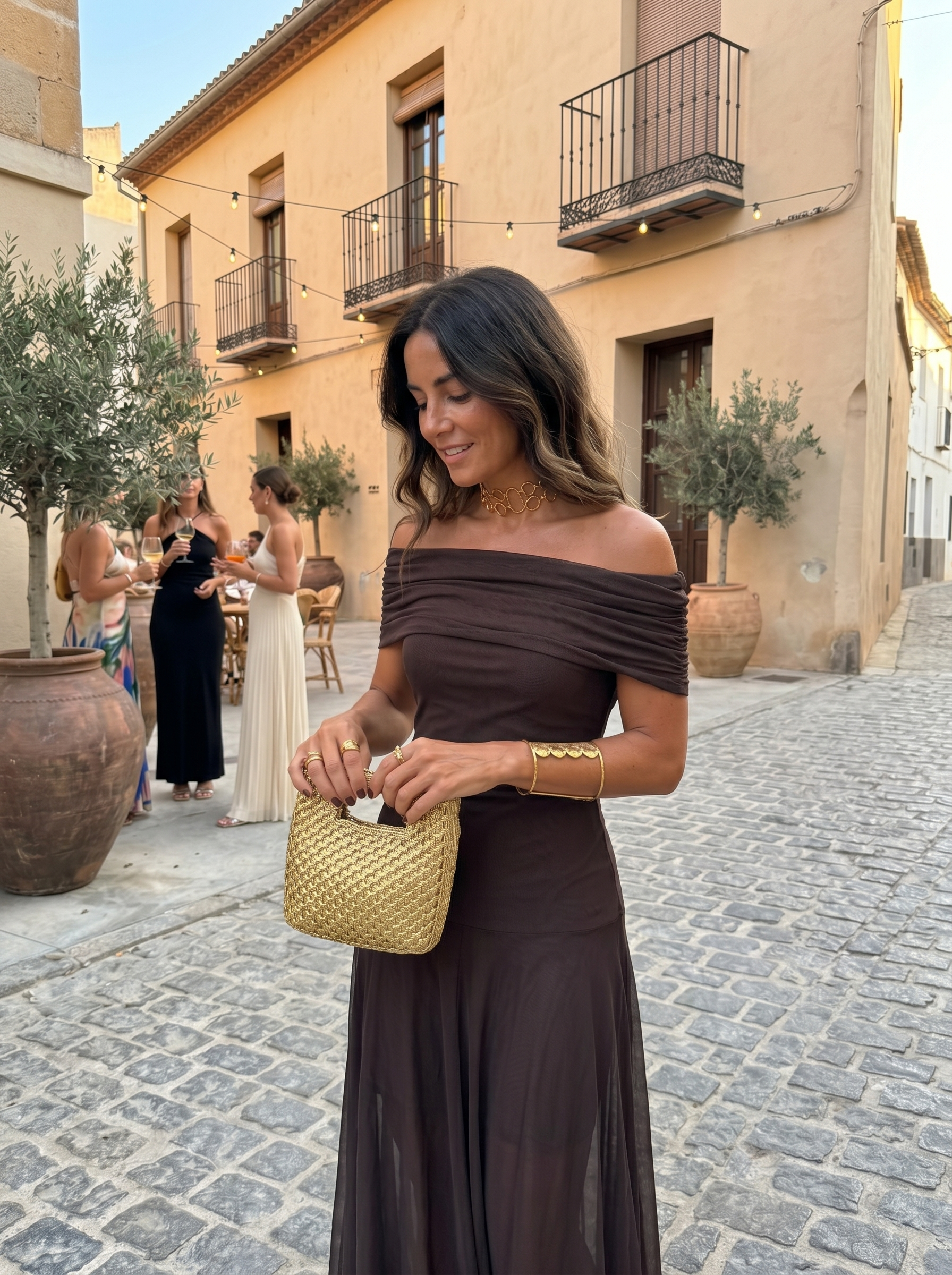Carla | Draped Strapless Maxi Dress