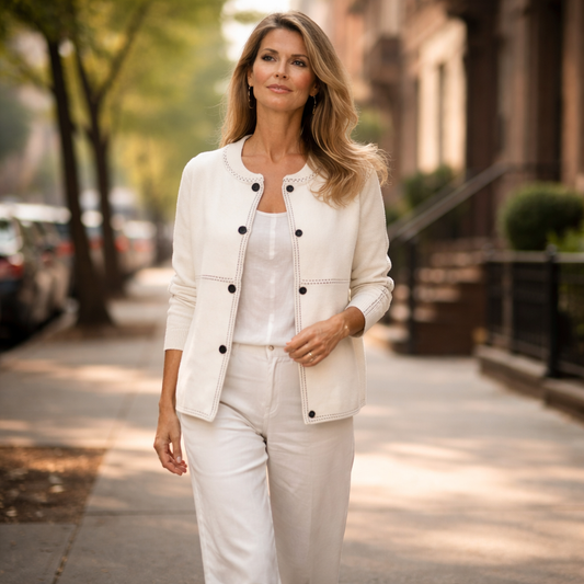 Lunea Mode® | Elaria™ Timeless Button Front Knit Cardigan