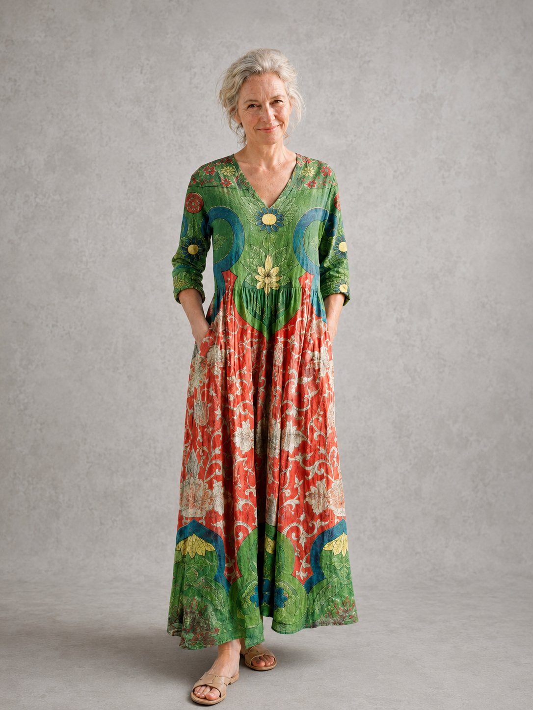 Judith | Vintage Floral Maxi Dress