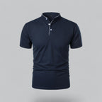 Arthur | Collarless Polo Shirt