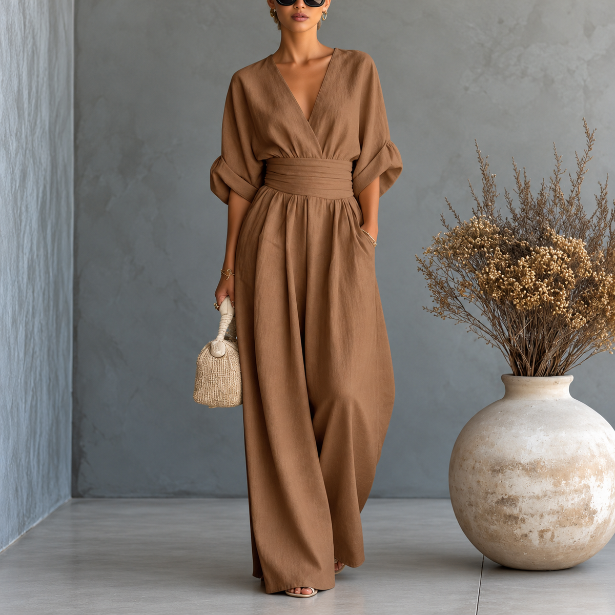 Georgina™ | Elegant Jumpsuit with V Neck