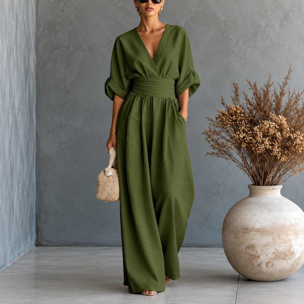 Georgina™ | Elegant Jumpsuit with V Neck