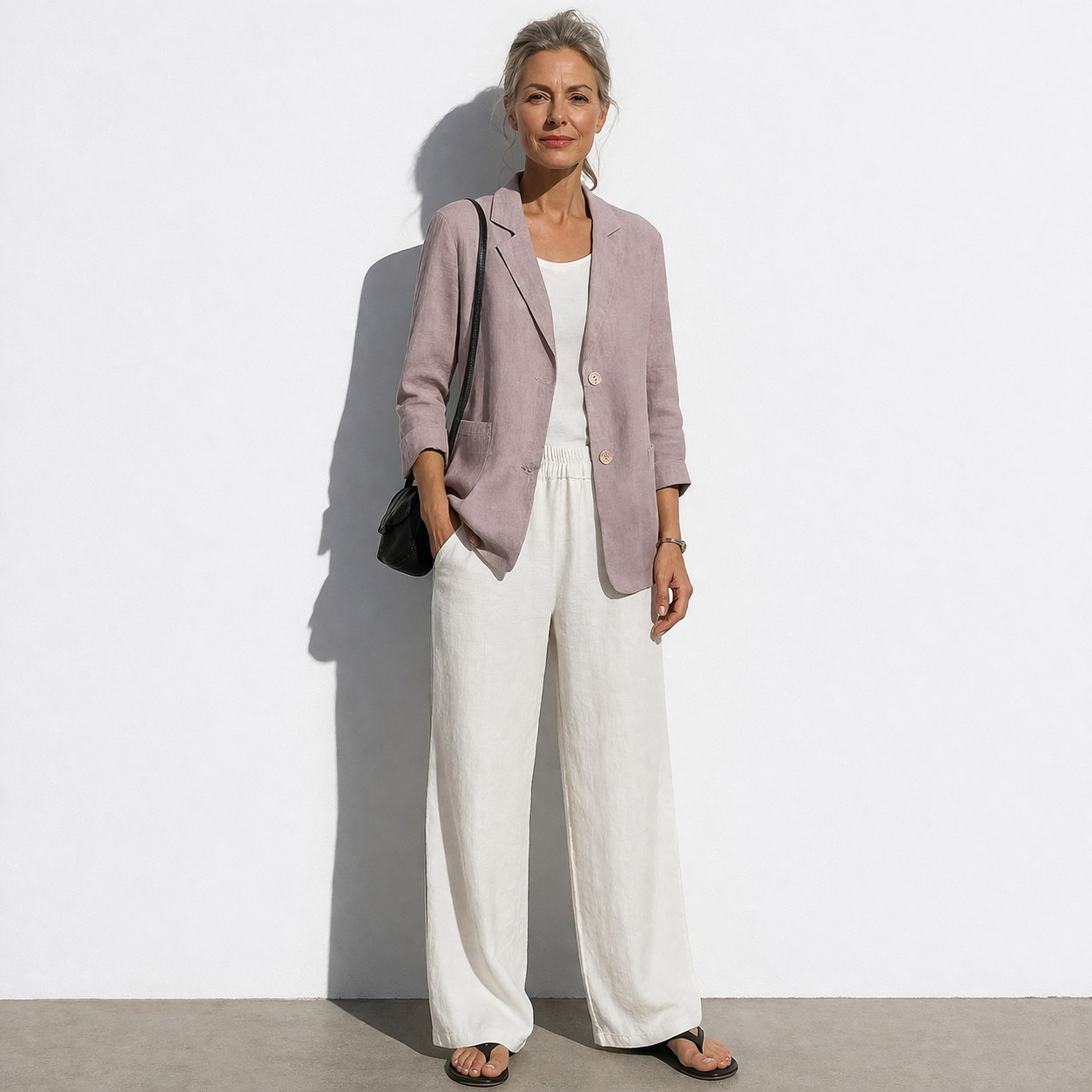 Lunea Mode® | The Charlotte - Relaxed Pure Cotton Linen Blazer