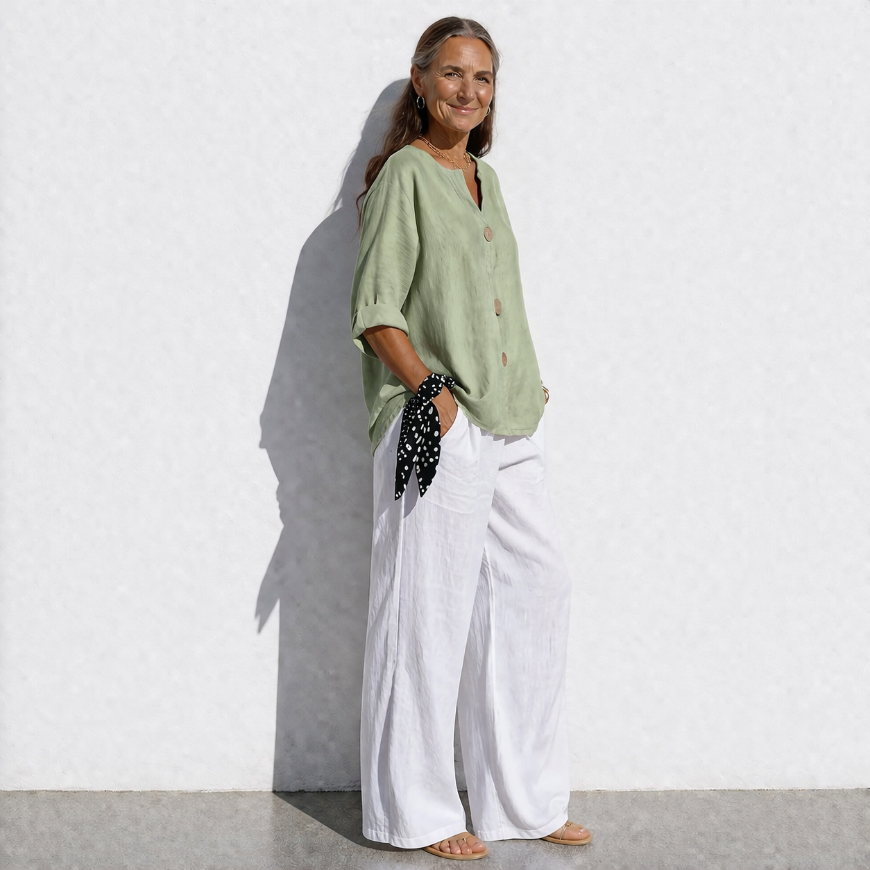 Lunea Mode® | The Margot - Relaxed Pure Cotton Button Blouse