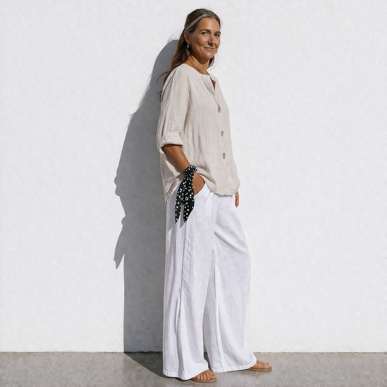 Lunea Mode® | The Margot - Relaxed Pure Cotton Button Blouse