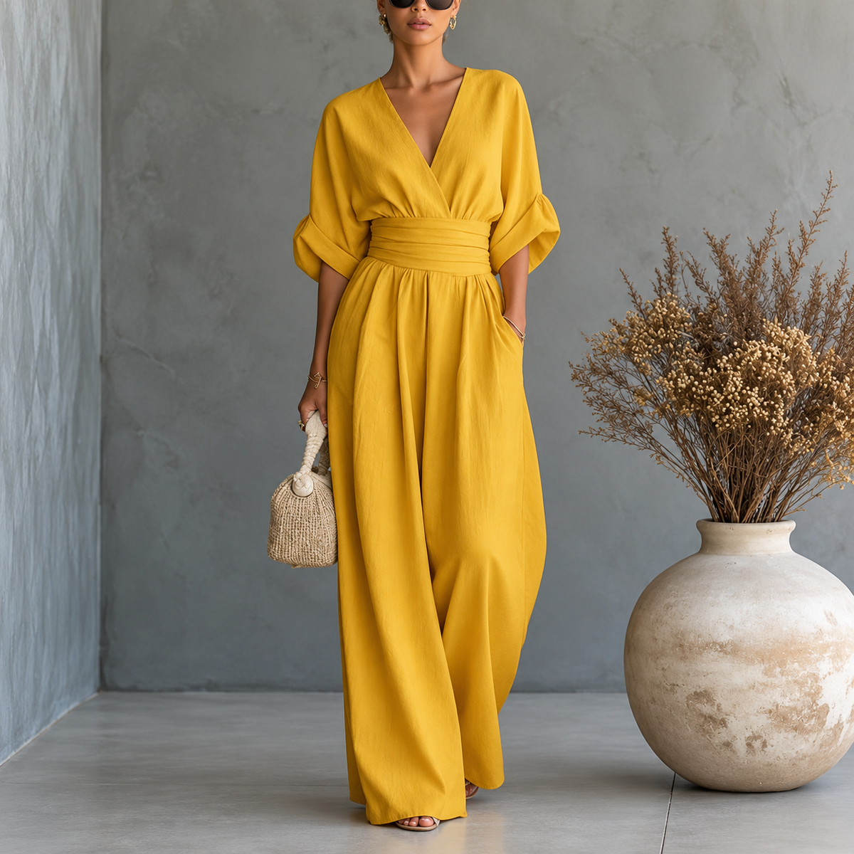 Georgina™ | Elegant Jumpsuit with V Neck