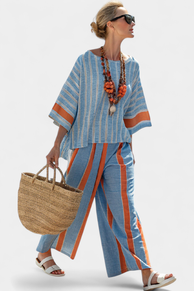 Valeria | Comfortable Striped Set