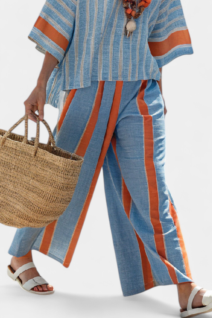 Valeria | Comfortable Striped Set