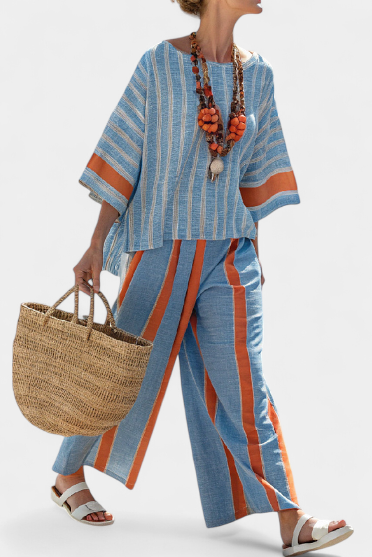 Valeria | Comfortable Striped Set