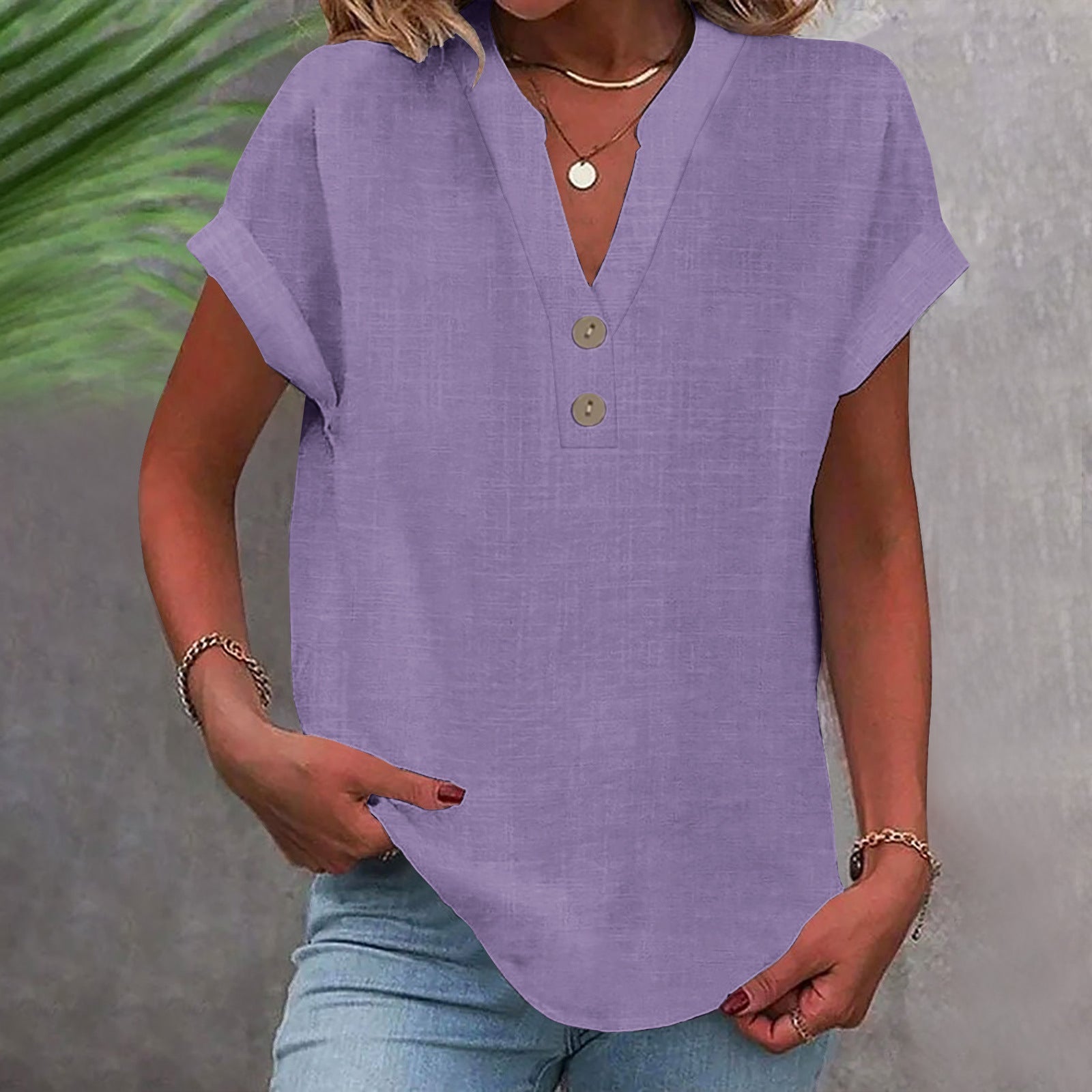 Cambria Button Front Short Sleeve Shirt