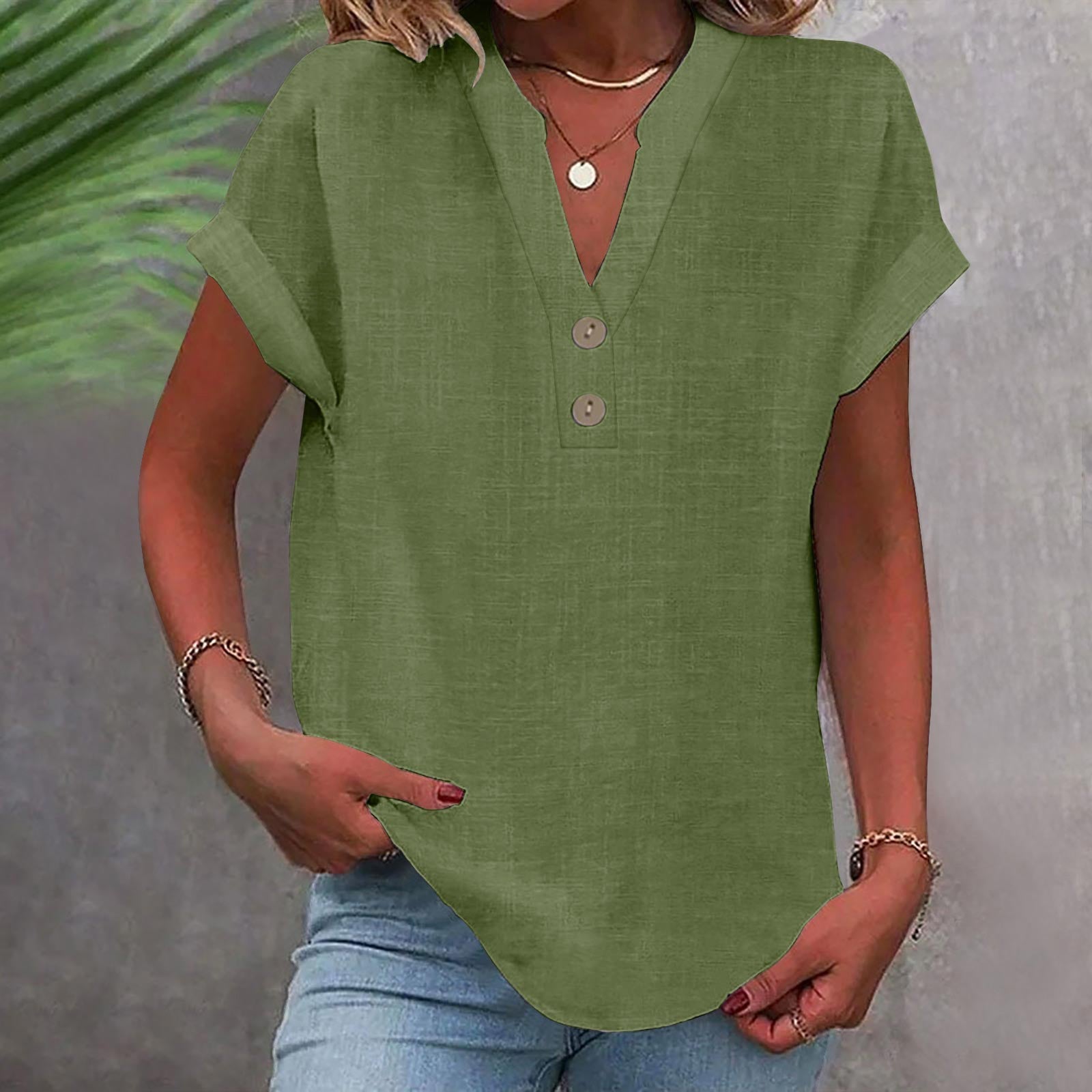 Cambria Button Front Short Sleeve Shirt