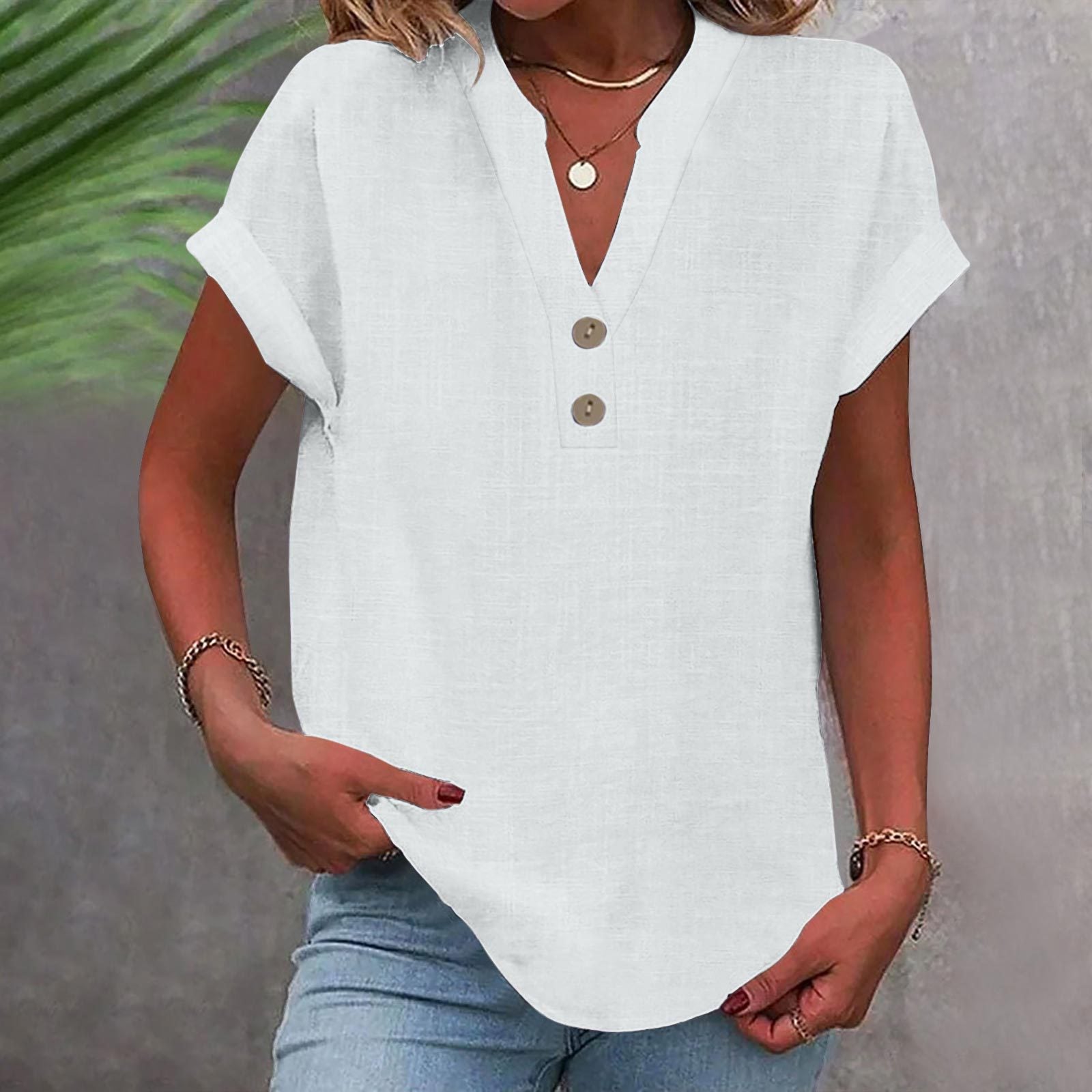 Cambria Button Front Short Sleeve Shirt