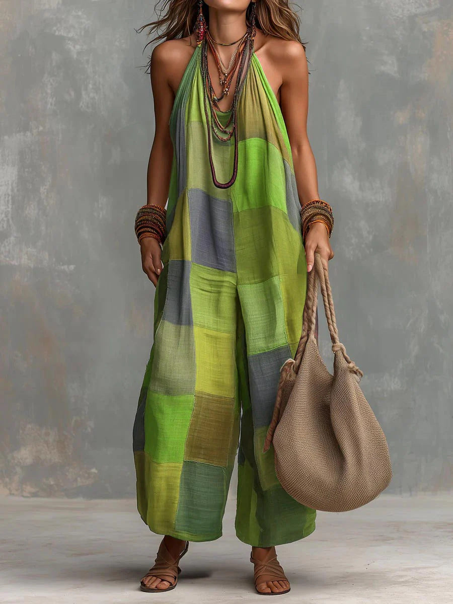 Bohemian Patchwork Jumpsuit™ – Fresh, Free-Spirited Style