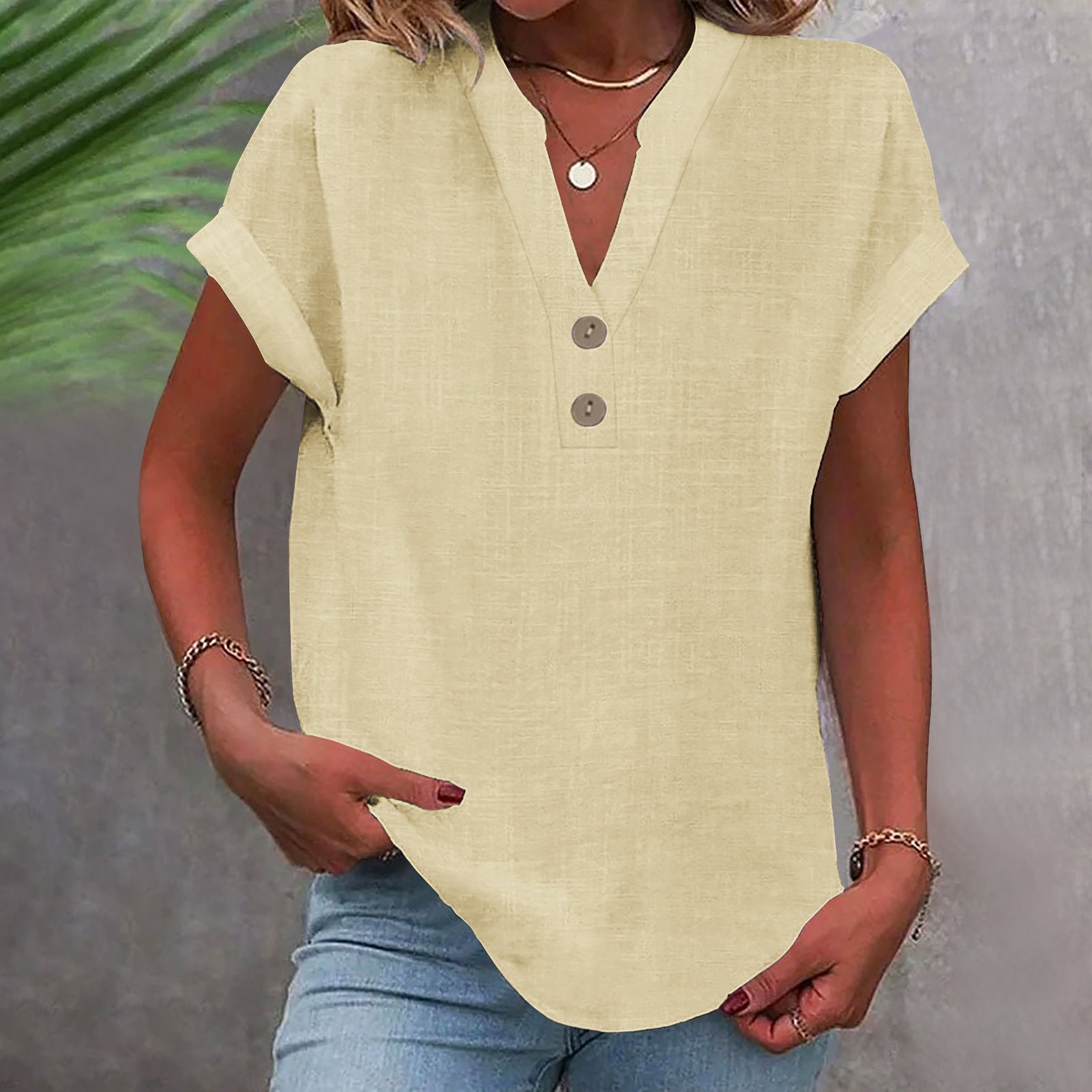 Cambria Button Front Short Sleeve Shirt