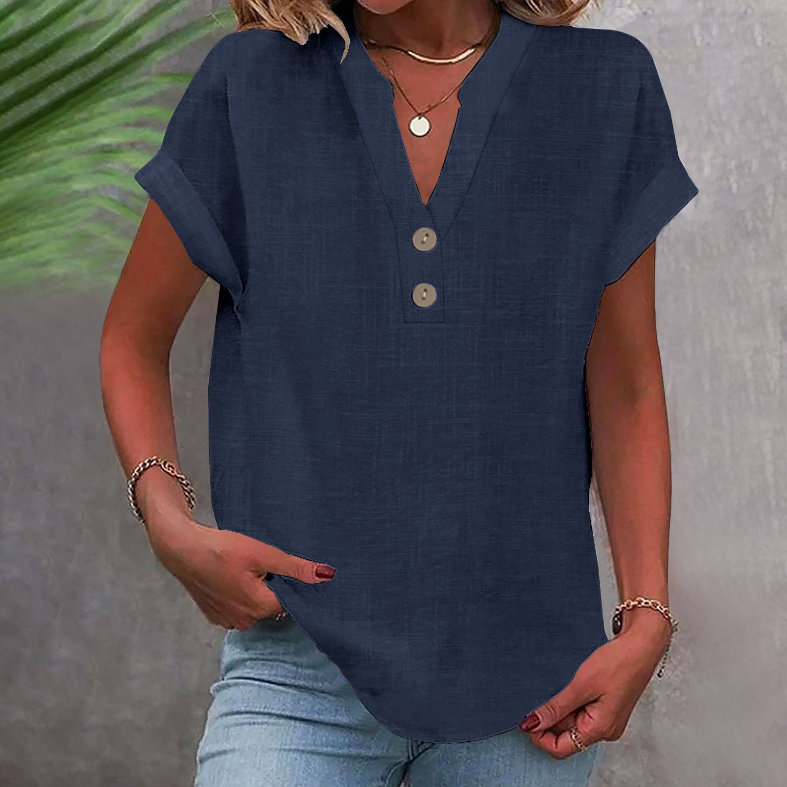 Cambria Button Front Short Sleeve Shirt