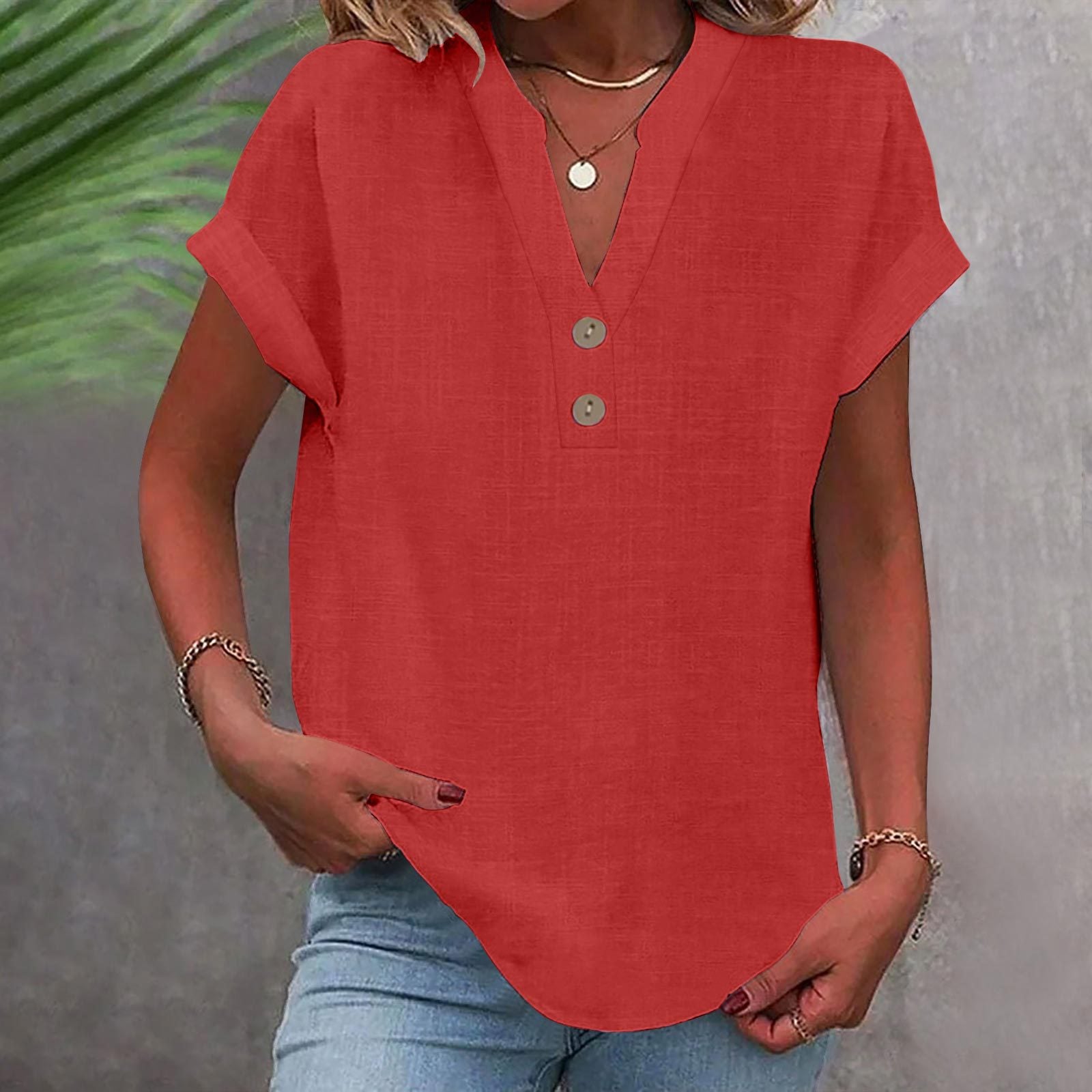 Cambria Button Front Short Sleeve Shirt