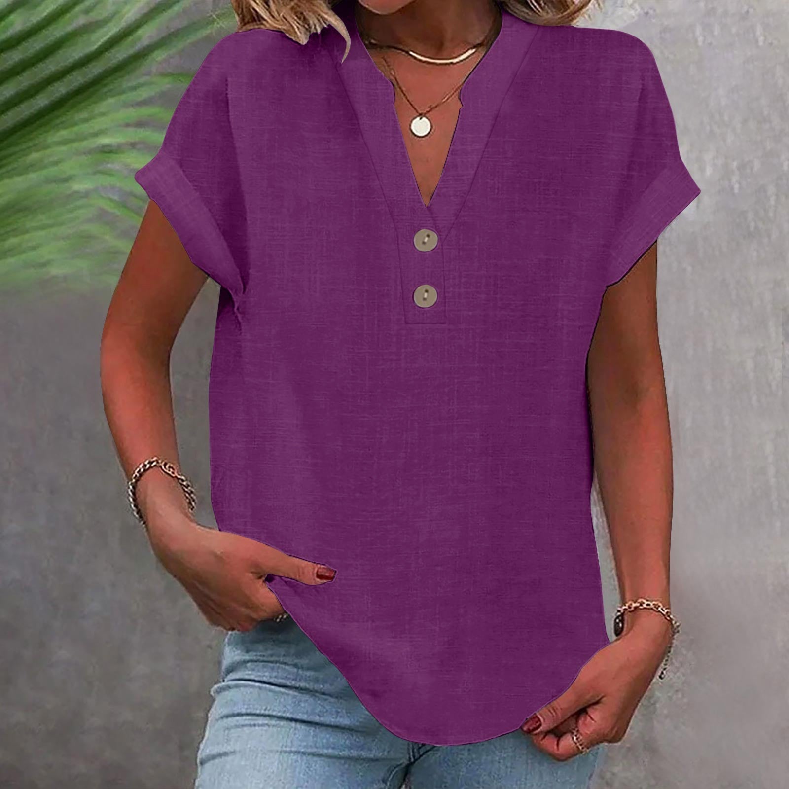 Cambria Button Front Short Sleeve Shirt
