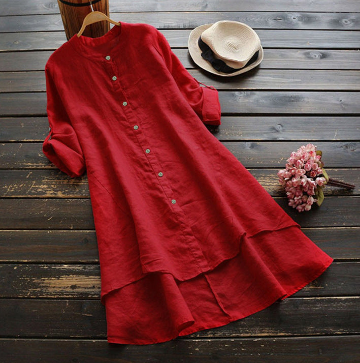 Juna Cotton-Linen Button Shirt