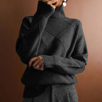 Eleanor™ | Textured Turtleneck Knit Sweater