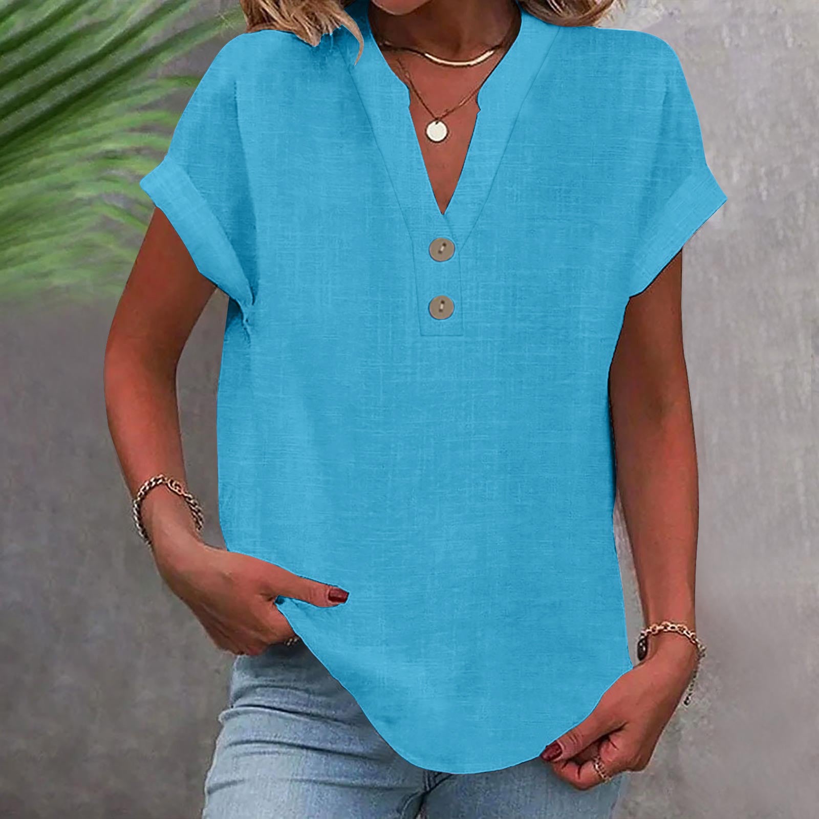 Cambria Button Front Short Sleeve Shirt