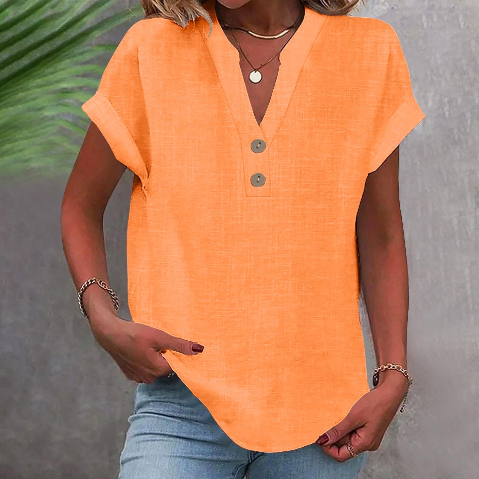 Cambria Button Front Short Sleeve Shirt