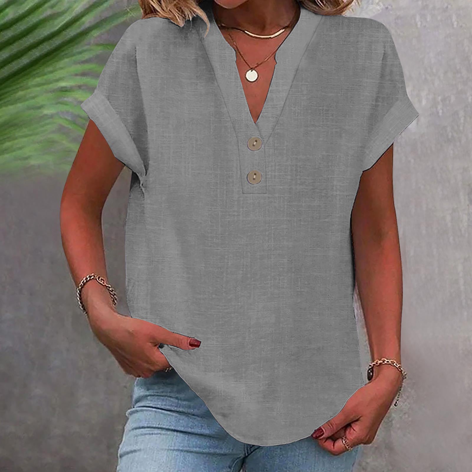 Cambria Button Front Short Sleeve Shirt