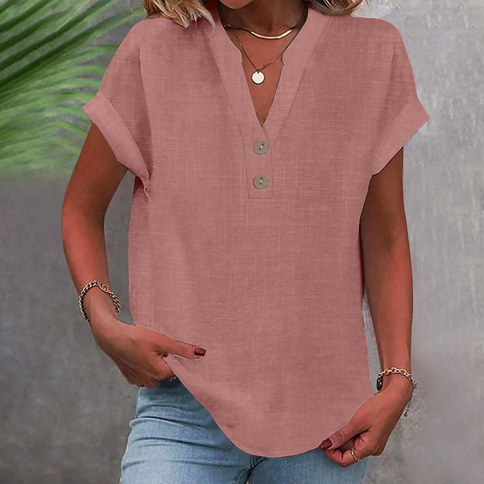 Cambria Button Front Short Sleeve Shirt