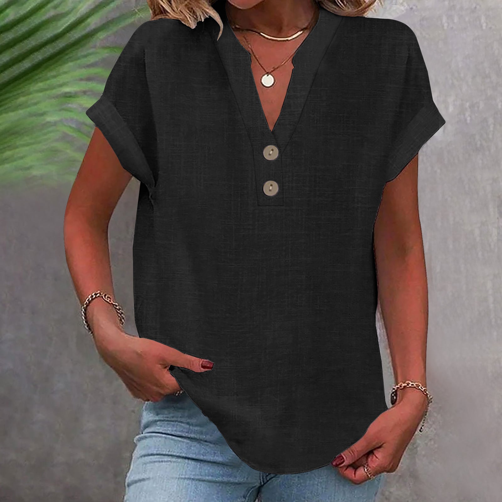 Cambria Button Front Short Sleeve Shirt