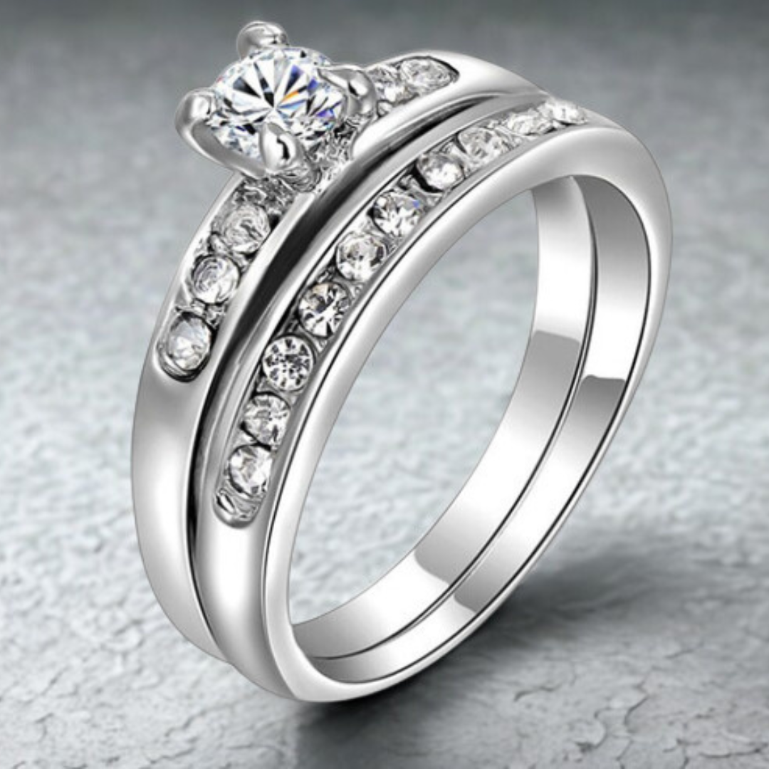 Audrey | Vintage Silver Crystal Ring