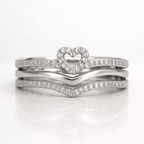Eliza | Shining Love Wish Bone Stacking Rings