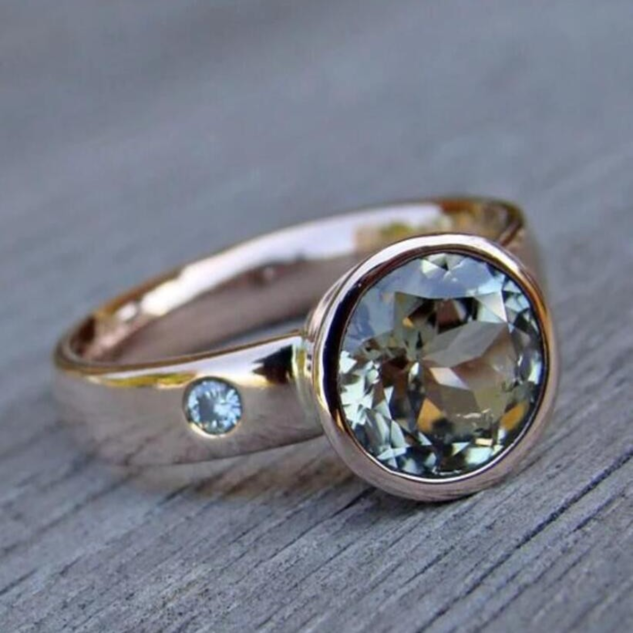 Vintage Engraved Ring with Fine Cubic Zirconia
