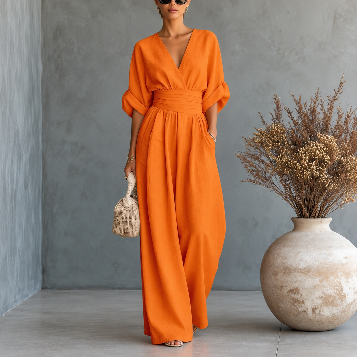 Georgina™ | Elegant Jumpsuit with V Neck