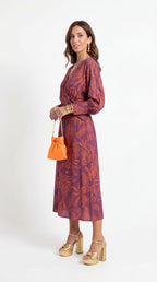 Isadora™ – Vestido Midi Elegante con Estampado de Encanto Atemporal