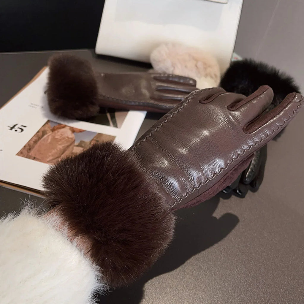 Luxe Faux Fur Warm Winter Gloves