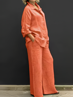 Lara Linen Shirt Suit