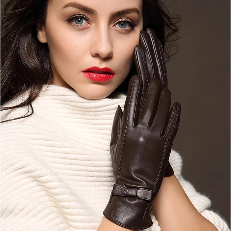 Premium Real Leather Winter Gloves