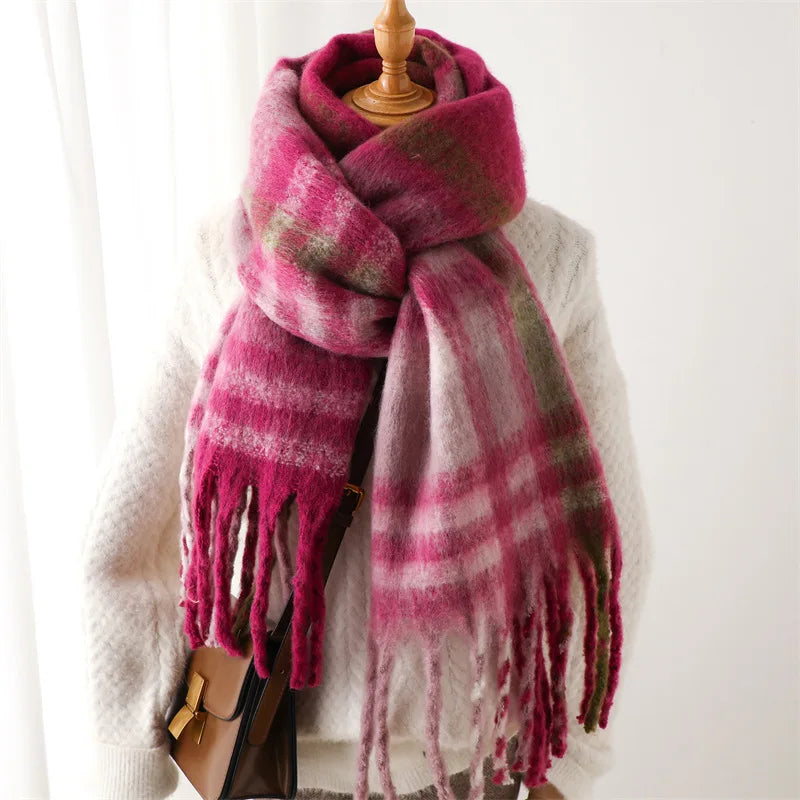 Ultra-Soft Oversized Plaid Scarf