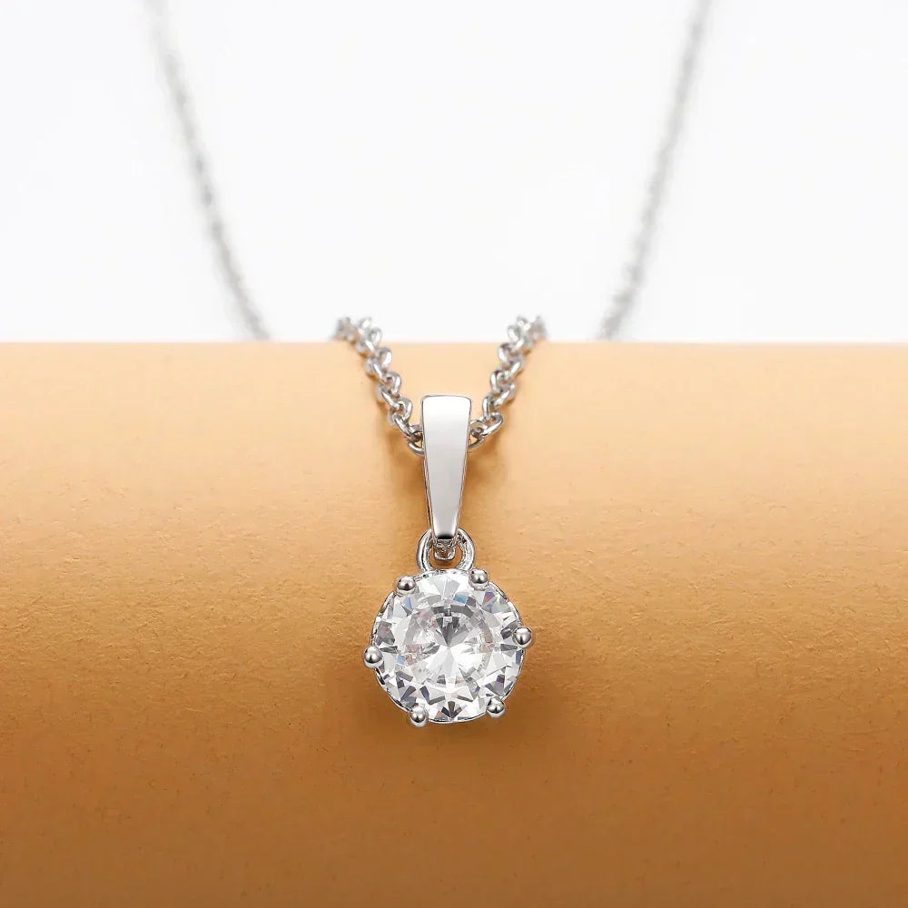 Classic Cubic Zirconia Pendant Necklace