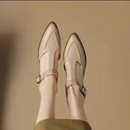 Gianna | Classic Buckle Leather Shoes