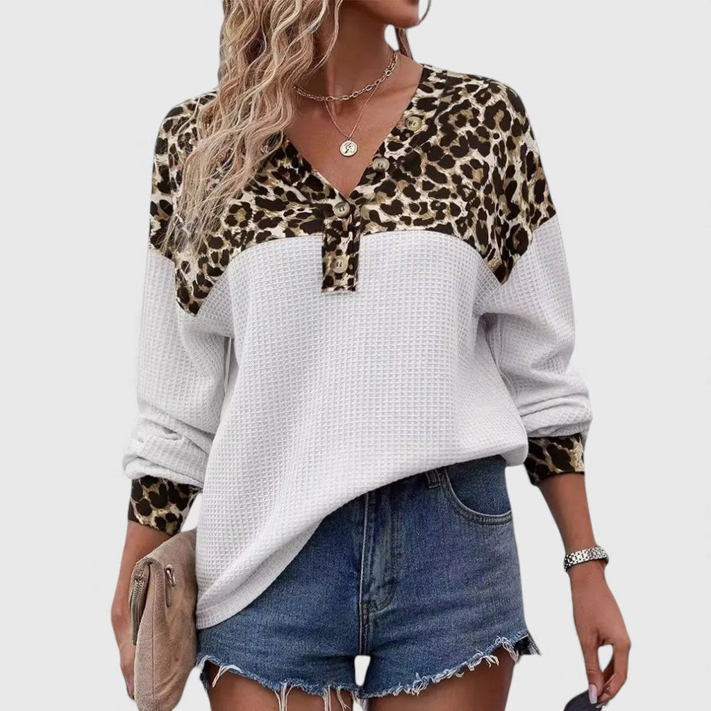 Olivia – Effortless Comfort V-Neck Long Sleeve Sweater