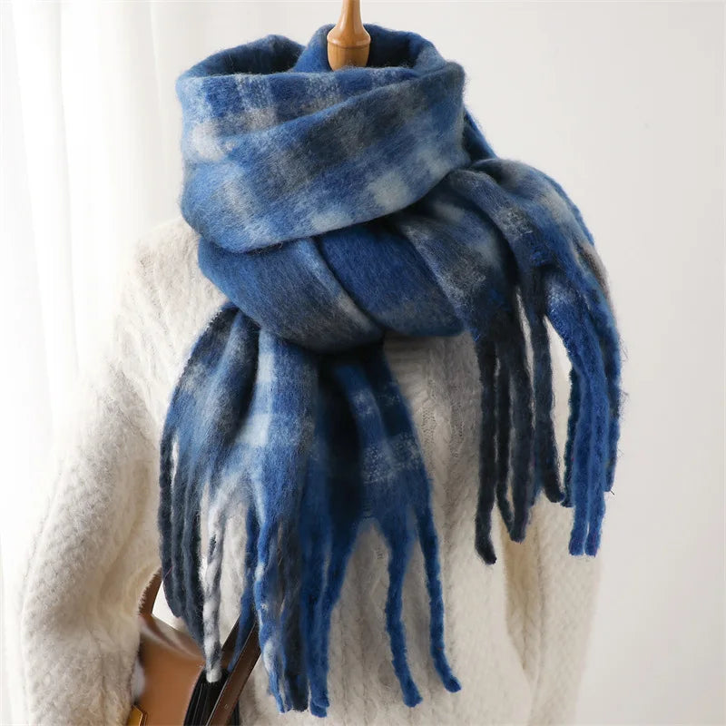 Ultra-Soft Oversized Plaid Scarf