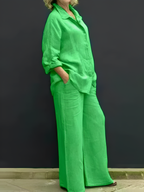 Lara Linen Shirt Suit