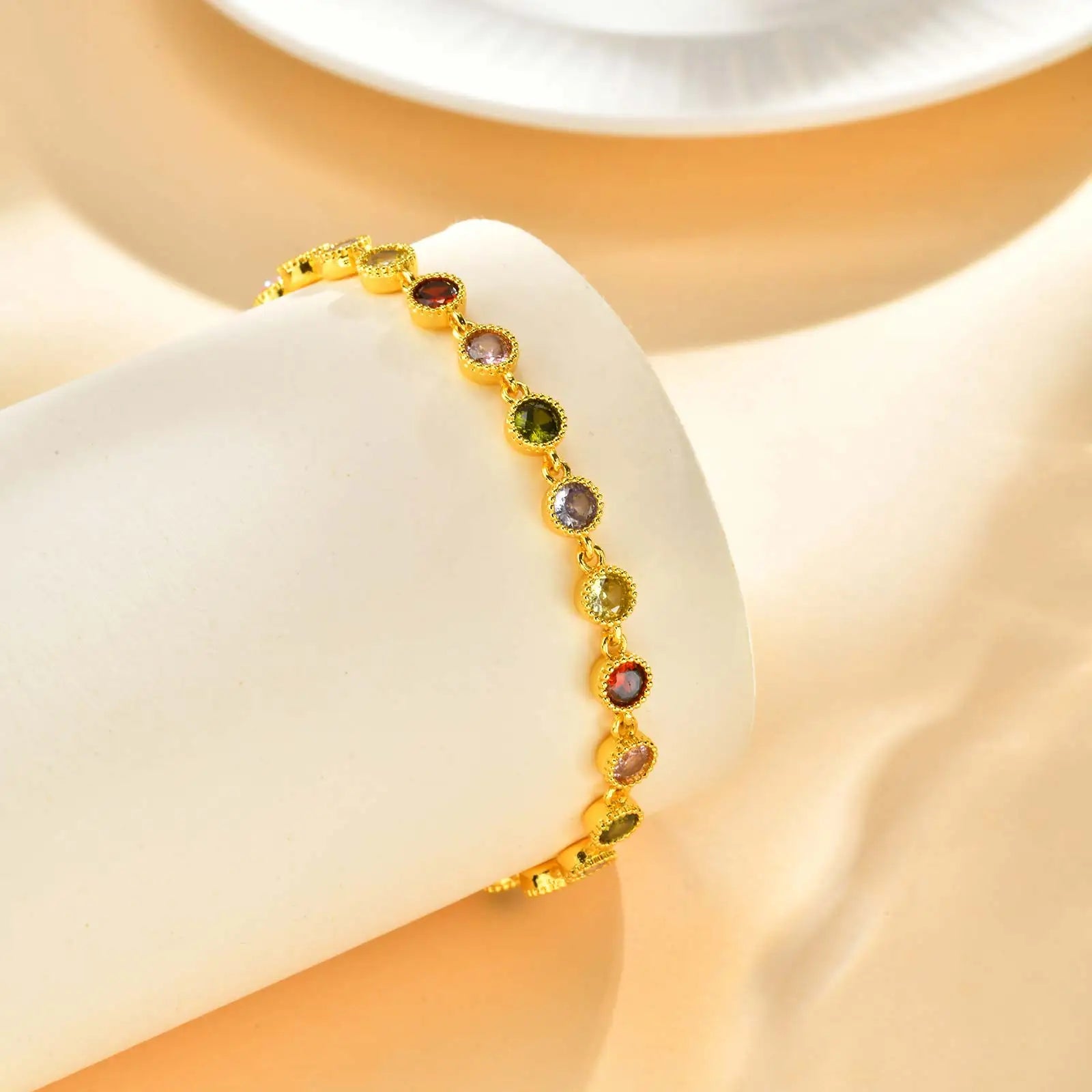 Glow-in-the-Dark Rainbow Charm Bracelet