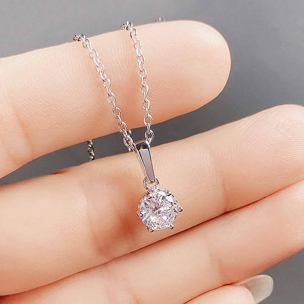 Classic Cubic Zirconia Pendant Necklace