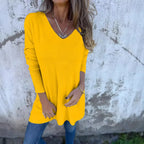 Sasha - Relaxed V-Neck Knit Tunic