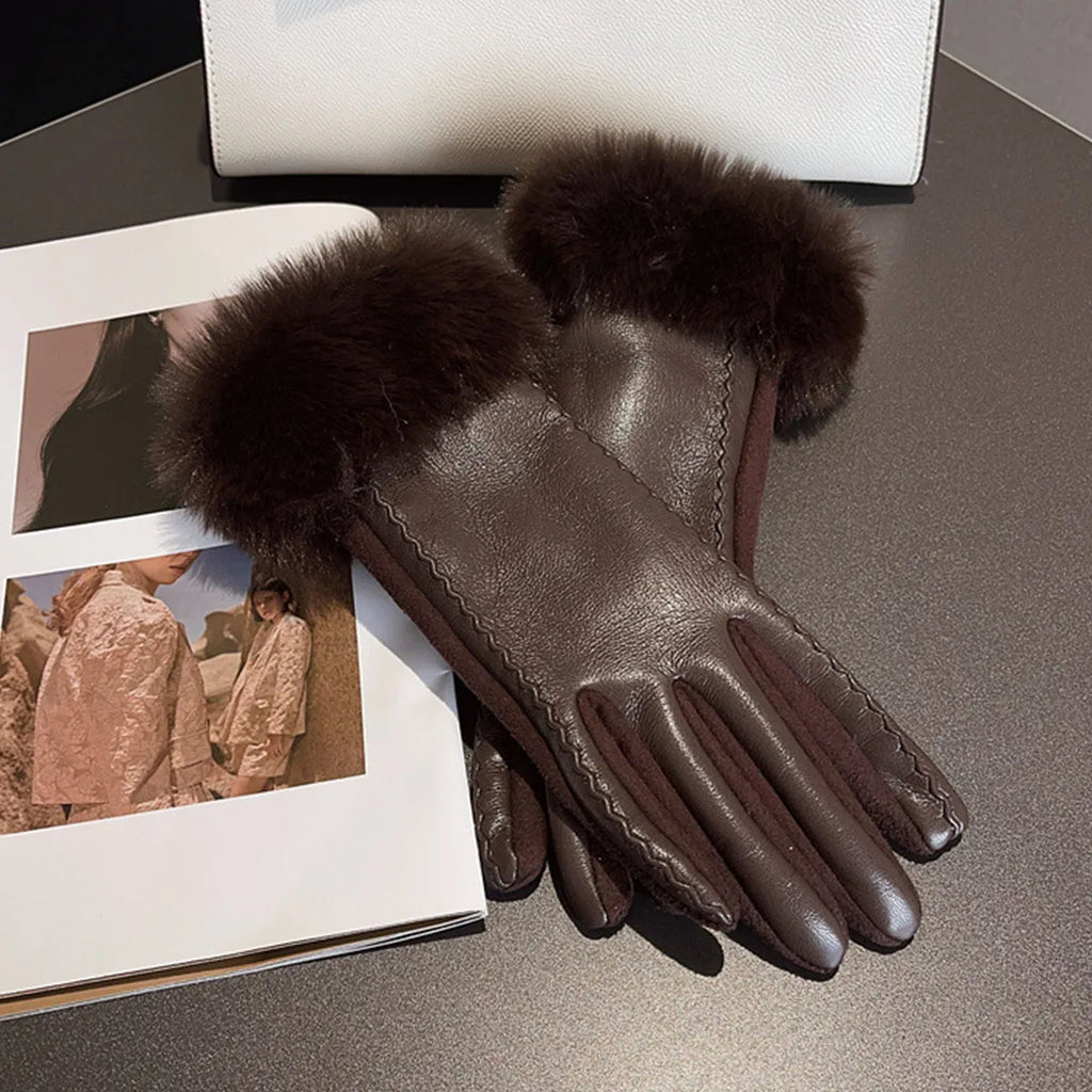 Luxe Faux Fur Warm Winter Gloves