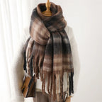 Ultra-Soft Oversized Plaid Scarf