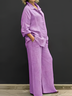 Lara Linen Shirt Suit